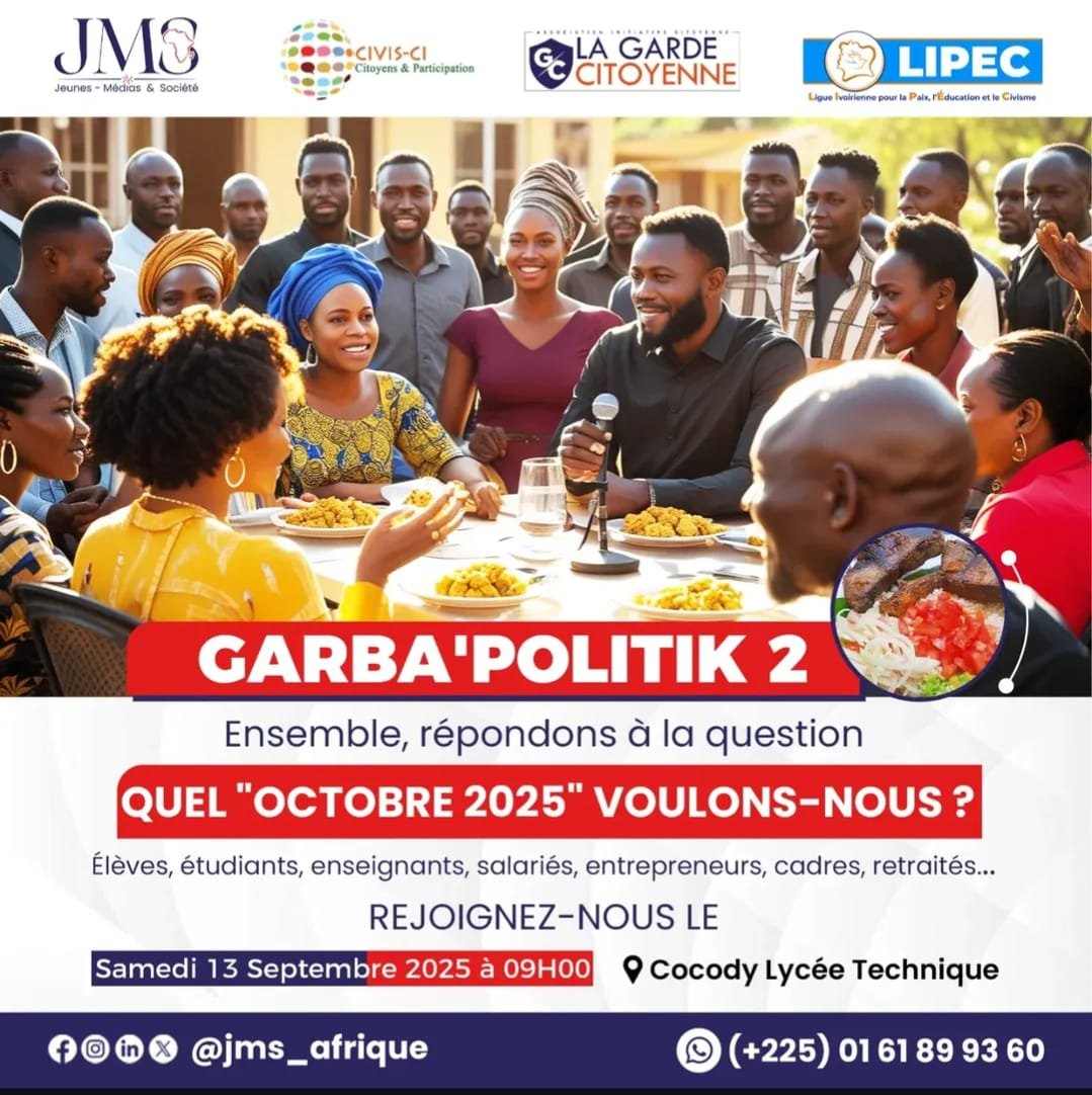 Garba Politique spécial élections : la collaboration inter associative pour un dialogue inclusif sur les élections en Côte d'Ivoire